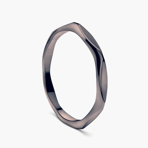 Obrączka partnerska Sign of Love®: czarne złoto, płaska, 1,9mm